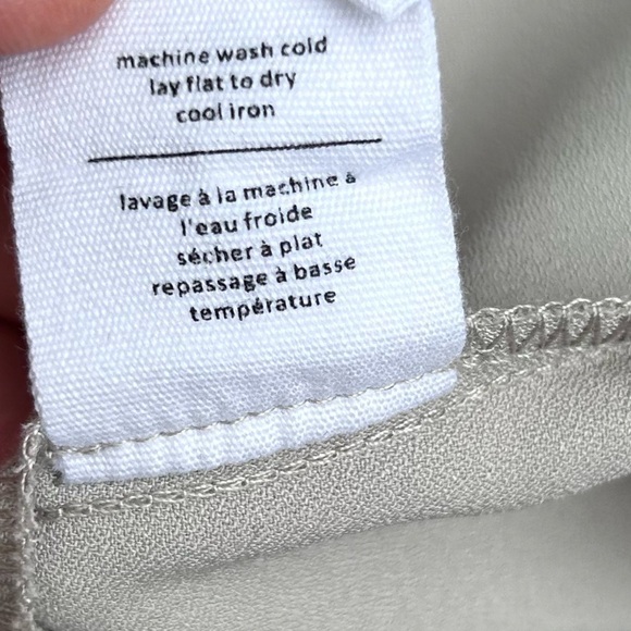 Oak + Fort belt wrap midi beige neutral round neck midi dress - Picture 11 of 12